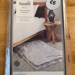 Dunelm, durable vacuum bag, dimensions: H90 x W130