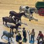 Vintage Lead Metal Farm Bundle Animals, People & Equipment Image 10