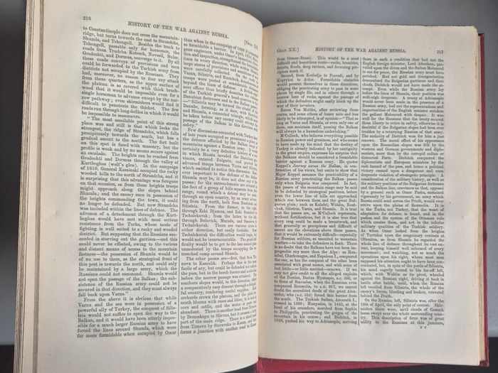 J.S. Virtue. History of the war against Russia. Illustrated. NOLAN, Edward H.Nineteenth century, Victorian, publishing, history, military, colonial, advertisement, prospectus, leaflet, broadside, insert, binding, crimson, cloth cases, gilt, subscribers.