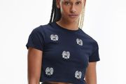 Ladies Tommy Hilfiger Cropped Cotton Tshirt