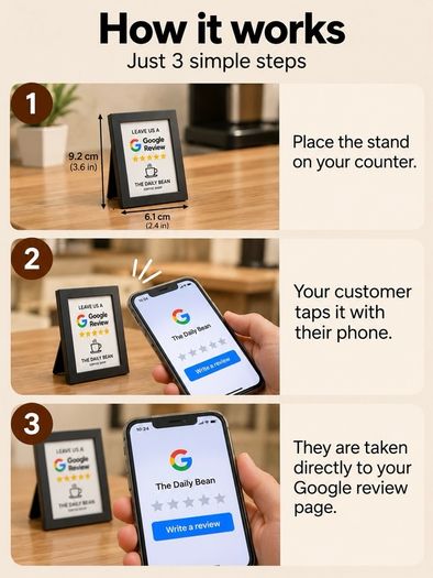 Customised NFC Google Review Stand