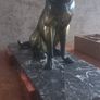 Antique French bronze Alsatian German Shepherd statue by Rochard 1930s Image 2