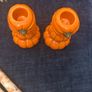 Pumpkin Candle holder & candles x2 Image 3