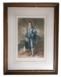 Signed 1923 Sydney E. Wilson "The Blue Boy" Mezzotint - Gainsborough