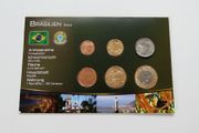 Brazil BUNC certificated coins set