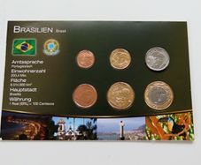 Brazil BUNC certificated coins set