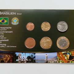 Brazil BUNC certificated coins set