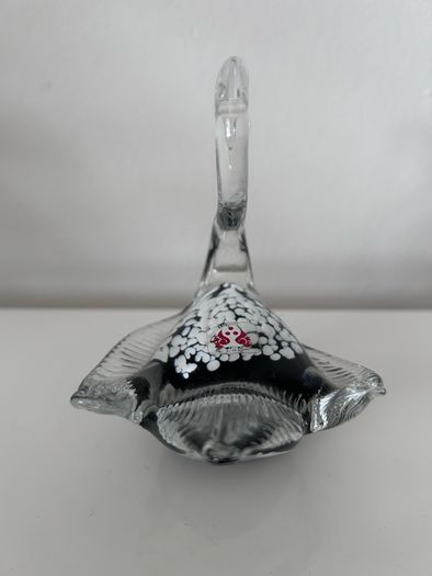 1970s Finnish art glass swan by Studiolasi