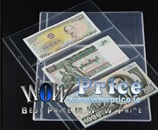 10Pcs Note Banknotes Currency 3-Pocket Holder Page