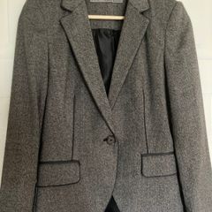 Fitted gray speckled Zara Blazer