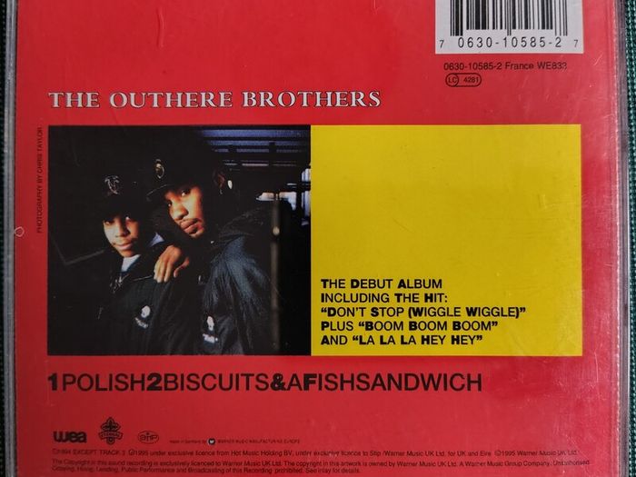 The Outhere Brothers - 1 Polish 2 Biscuits & A Fishsandwich CD (1995) Electronic Euro House EX+