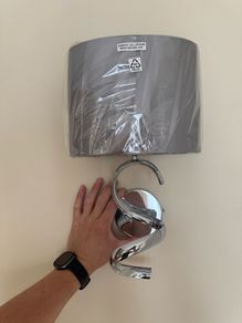 New Spiral Chrome Wall Lights For Sale x 2