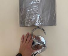 New Spiral Chrome Wall Lights For Sale x 2