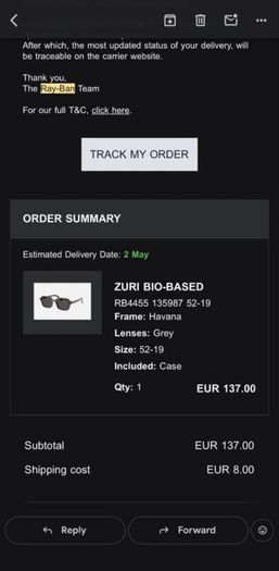 Rayban Zuri Bio-based Grey
