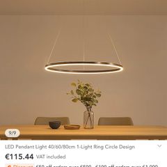 Modern circle dining ceiling light