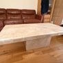 Cream stone rectangular coffee table Image 2