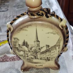 Antique Decorative Ceramic Flask or Spirit Decanter. Postage Available or Collection
