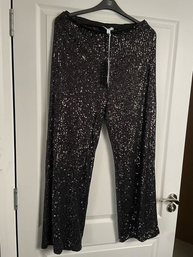 Sequin wide leg trousers size 12 White Label the White company BNWT