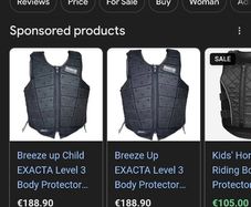 horse riding body protector X2 L and M