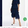 NEW QUIZ Navy Chiffon Bardot Pleated Tiered Midi Dress  Size 10 Image 4
