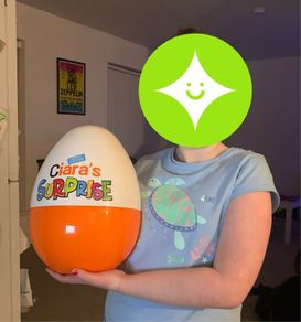 Giant personalised reusable Easter egg shell