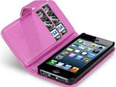 iPhone 5 & 5S Wallet Case Cover in Black / Pink / Red