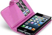iPhone 5 &amp; 5S Wallet Case Cover in Black / Pink / Red