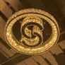 Round crystal L.E.D. Mirrored Chandelier 3 colour change 500mm round Image 3