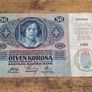 Austria-Hungary, 50 Kronen banknote, 2 January 1914, circulated, with overprint - free standard postage Image 2