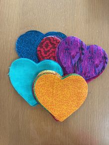 Applique hearts