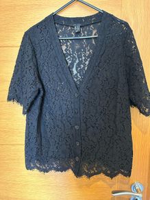 Lace black cardigan 14