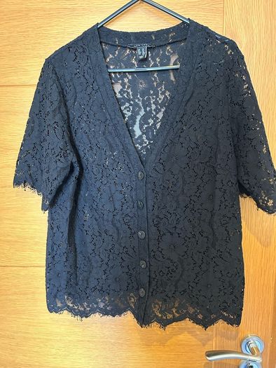 Lace black cardigan 14
