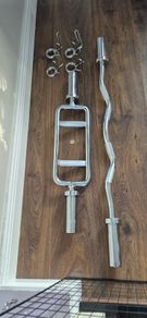 two olympic weight bars used