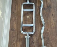 two olympic weight bars used