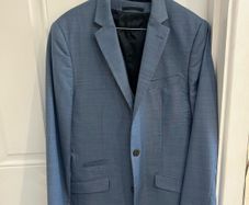 River Island Duck Egg Blue Three Piece Suit 38R / M / 30-32