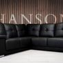 Hanson Fullback Leather Sofa Set Image 3
