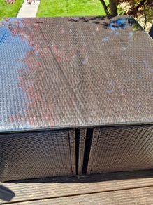 Cube Glass topped  Table and Chairs