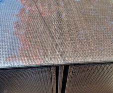 Cube Glass topped  Table and Chairs