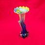 Murano Style Blown Glass . Art Glass  Vase Bent Tree Trunk-Flower Image 2