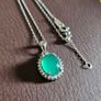 Silver pendant with jade necklace Image 2