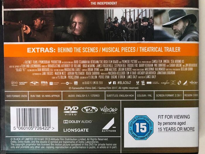 Black '47 [2018] Hugo Weaving, James Frecheville, Jim Broadbent, Stephen Rea, Freddie Fox, Barry Keoghan, Moe Dunford, and Sarah Greene [DVD Movie]
