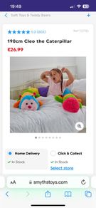 190cm Cleo the Caterpillar  Plush