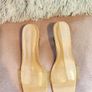Zara Women Vinyl Mules with Methacrylate Heels Size 39 Image 6