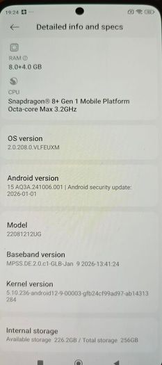Xiaomi 12T Pro 8gb ram 256gb storage
