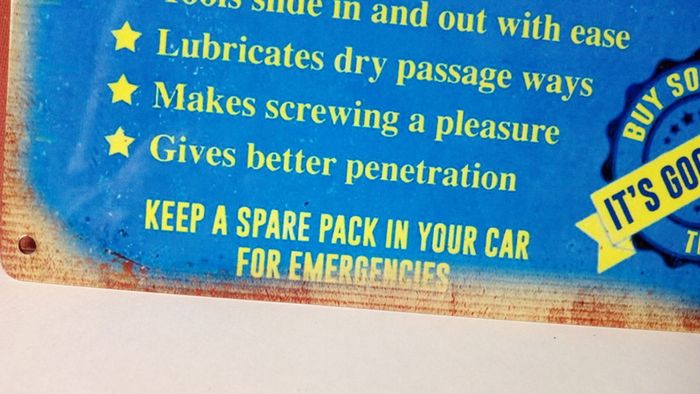 WD 40 Garage novelty funny tin metal sign