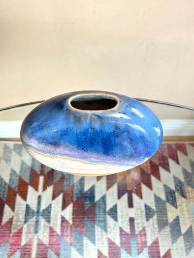 Mid Century Kamini Greece Vase, Drip Glaze, Vintage 70s Pottery