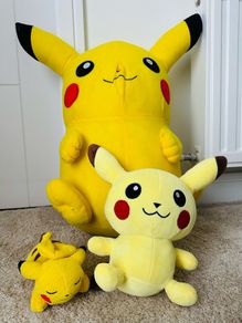 3 soft Pikachu.