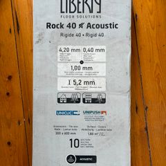 Brand New:  Liberty Rock 40 Acoustic Rigid Click Flooring - "Dallas" - 7 Boxes (12.6m
