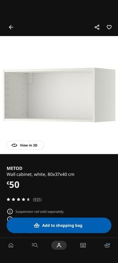 Ikea METOD Cabinet Frame 80x37x40