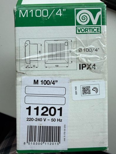 Vortice Punto 4" Axial Fan M100